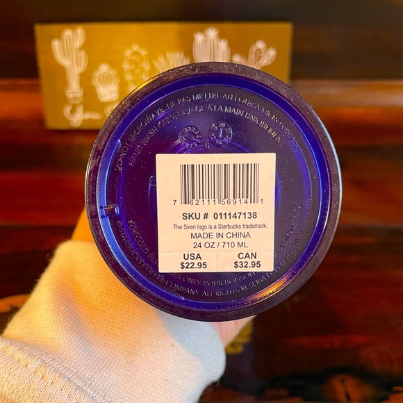 Starbucks 2023 Venti Blue and Silver Swirl Tumbler - Picture 3 of 4